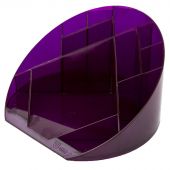 Подставка Attache Яркий офис 12 отделений прозрачная фиолетовая