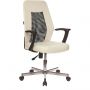 Кресло SK6_VB_EChair-225 DSL PTW к/з бежевый OR-10/сетка черная TW, хром