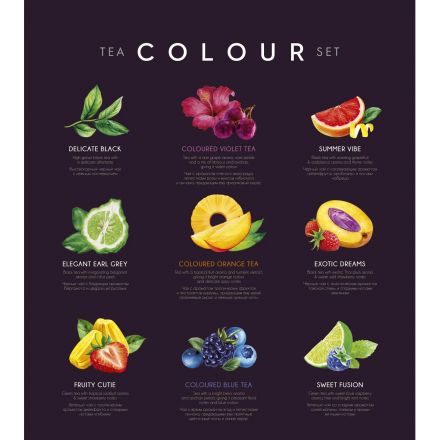 Чай Curtis Colour tea set ассорти 9 вкусов пакет 45 сашет