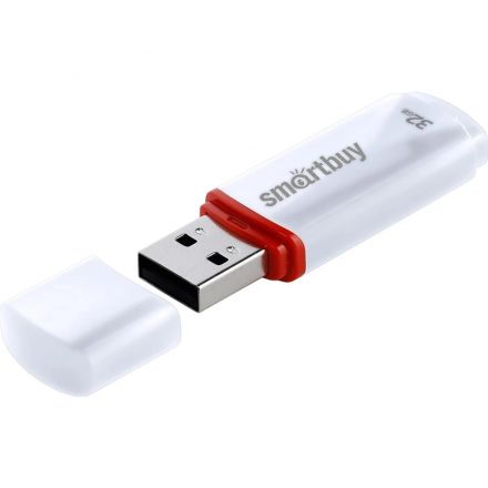 Флеш-память Smartbuy UFD 2.0 32GB Crown White (SB32GBCRW-W)
