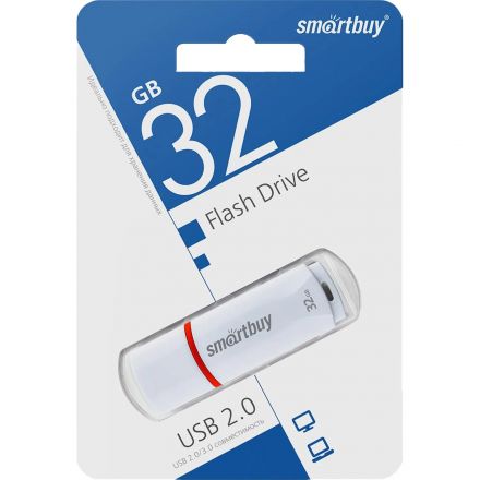 Флеш-память Smartbuy UFD 2.0 32GB Crown White (SB32GBCRW-W)