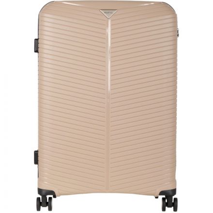 Чемодан большой L пластик PP (полипропилен) бежевый РР823(28) Чемодан большой L пластик PP (полипропилен) бежевый РР823(28)