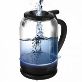 Чайник POLARIS PWK 1753CGL, 1,5 л, 1950 Вт, закрытый нагревательный элемент, стекло, черный, 53258 Чайник POLARIS PWK 1753CGL, 1,5 л, 1950 Вт, закрытый нагревательный элемент, стекло, черный, 53258