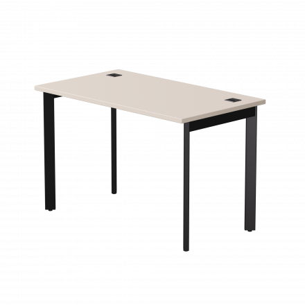 Стол прямой Everprof EVO на металлокаркасе 1180х670х755 мм опоры 45гр Кашемир/Черный Стол прямой Everprof EVO на металлокаркасе 1180х670х755 мм опоры 45гр Кашемир/Черный