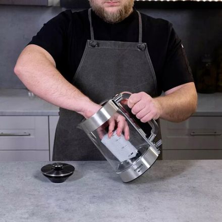 Чайник TIMBERK T-EK27G04, 2 л, 2200 Вт, закрытый нагревательный элемент, стекло, стальной Чайник TIMBERK T-EK27G04, 2 л, 2200 Вт, закрытый нагревательный элемент, стекло, стальной