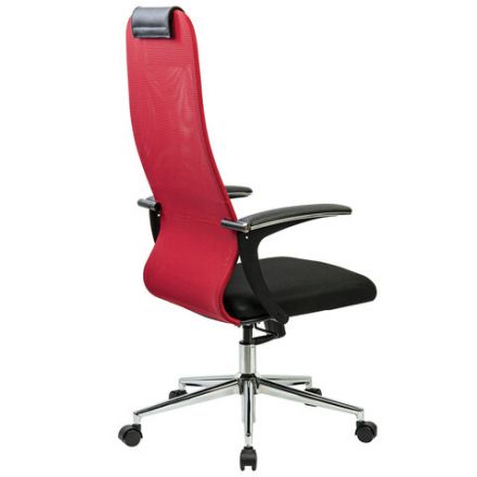 Кресло офисное BRABIX PREMIUM "Ultimate EX-801" хром, плотная двойная сетка Х2, черное/красное, 532921 Кресло офисное BRABIX PREMIUM "Ultimate EX-801" хром, плотная двойная сетка Х2, черное/красное, 532921