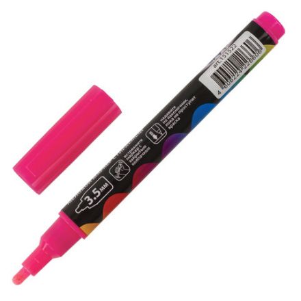 Маркер меловой "POP-ART" РОЗОВЫЙ, 3,5 мм, стираемый, для гладких поверхностей, BRAUBERG, 151522 Маркер меловой "POP-ART" РОЗОВЫЙ, 3,5 мм, стираемый, для гладких поверхностей, BRAUBERG, 151522