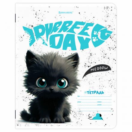 Тетрадь 18 л. BRAUBERG клетка, обложка картон, КОТИКИ, 107300 Тетрадь 18 л. BRAUBERG клетка, обложка картон, КОТИКИ, 107300
