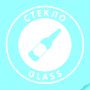 Наклейка "Стекло" белая, круглая