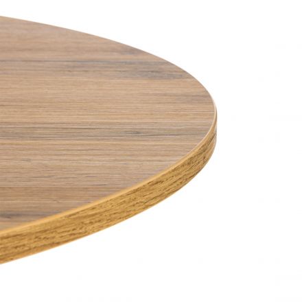 Стол URANUS ЛДСП/металл, 90x90x75,5 см, Дуб вотан/Черный