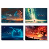 Альбом для рисования 32л., А4, на гребне BG "Fantastic", металлизация Альбом для рисования 32л., А4, на гребне BG "Fantastic", металлизация