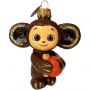 Игрушка Чебурашка с апельсином, h-9 см, ФУ4-2494