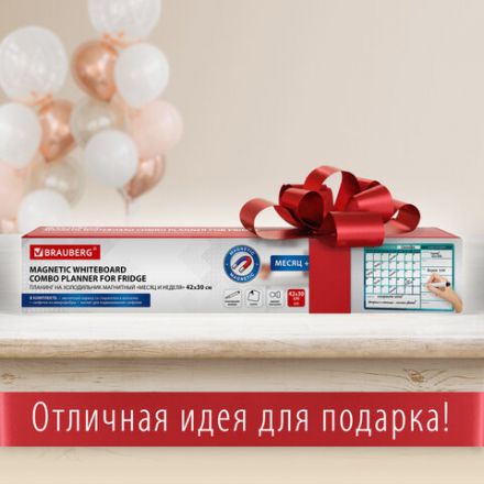 Планинг магнитный "Месяц и Неделя" на холодильник 42х30 см, с маркером и салфеткой, BRAUBERG, 237854 Планинг магнитный "Месяц и Неделя" на холодильник 42х30 см, с маркером и салфеткой, BRAUBERG, 237854