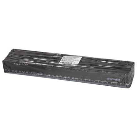 Линейка пластик 30 см, BRAUBERG, черная, 210612 Линейка пластик 30 см, BRAUBERG, черная, 210612