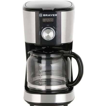 Кофеварка Brayer 900 Вт, 1,5 л, таймер, LCD-дисп,противокап сист Кофеварка Brayer 900 Вт, 1,5 л, таймер, LCD-дисп,противокап сист