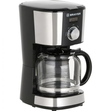 Кофеварка Brayer 900 Вт, 1,5 л, таймер, LCD-дисп,противокап сист Кофеварка Brayer 900 Вт, 1,5 л, таймер, LCD-дисп,противокап сист
