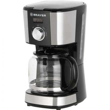 Кофеварка Brayer 900 Вт, 1,5 л, таймер, LCD-дисп,противокап сист Кофеварка Brayer 900 Вт, 1,5 л, таймер, LCD-дисп,противокап сист