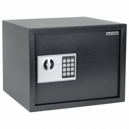 Сейф мебельный DASWERK (ДАСВЕРК) SC-300EL (300х380х300 мм), электронный замок, графит, 291346