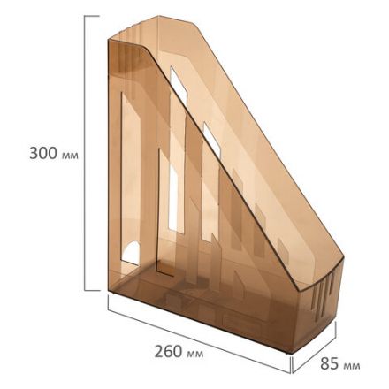 Лоток вертикальный для бумаг BRAUBERG "Contract" (260х85х300 мм), отверстия на торцах, тонированный, 230892 Лоток вертикальный для бумаг BRAUBERG "Contract" (260х85х300 мм), отверстия на торцах, тонированный, 230892