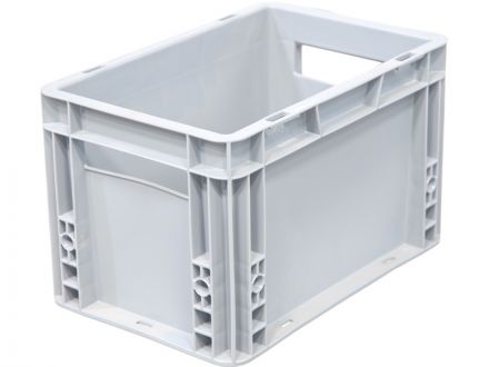 Ящик п/п 300х200х170 сплошной, гладкое дно, цв. серый