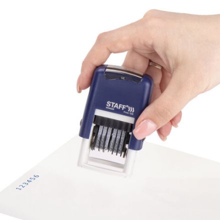 Нумератор 6-разрядный STAFF, оттиск 22х4 мм, "Printer 7836", 237434 Нумератор 6-разрядный STAFF, оттиск 22х4 мм, "Printer 7836", 237434