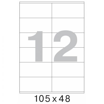 Этикетки самоклеящиеся Promega label (Комус) 105х48 мм 12 штук на листе белые (25 листов в упаковке)