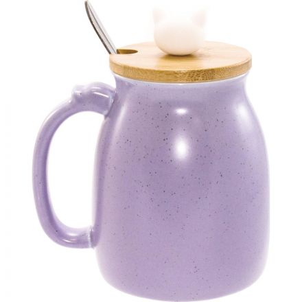 Кружка Котик с клубком №3 фиол Эврика арт.99290