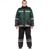 Костюм рабочий зимний з39-КБР черн/зел (р.44-46) 170-176 арт.Валькирия Костюм рабочий зимний з39-КБР черн/зел (р.44-46) 170-176 арт.Валькирия