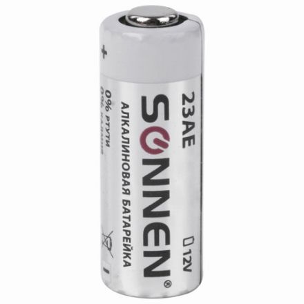 Батарейка SONNEN Alkaline, 23А (MN21), алкалиновая, для сигнализаций, 1 шт., в блистере, 451977 Батарейка SONNEN Alkaline, 23А (MN21), алкалиновая, для сигнализаций, 1 шт., в блистере, 451977
