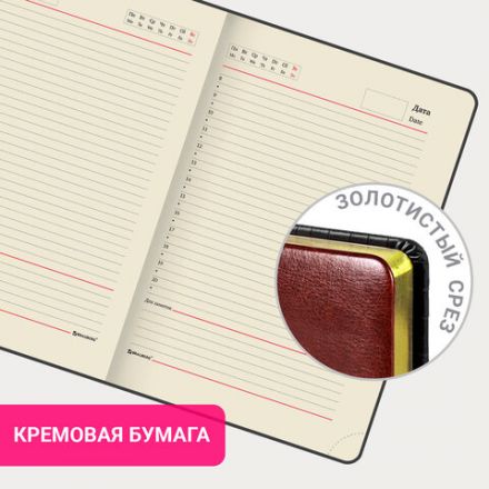 Ежедневник недатированный А5 138х213 мм BRAUBERG "Cayman" под кожу, 160 л., черный/темно-коричневый, 123399 Ежедневник недатированный А5 138х213 мм BRAUBERG "Cayman" под кожу, 160 л., черный/темно-коричневый, 123399