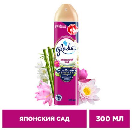 Освежитель воздуха аэрозольный 300 мл, GLADE "Японский сад" Освежитель воздуха аэрозольный 300 мл, GLADE "Японский сад"