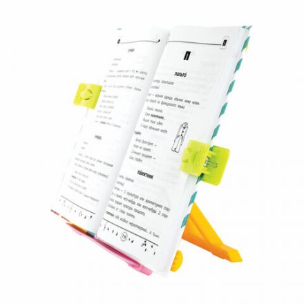 Подставка для книг ЮНЛАНДИЯ, с боковыми зажимами, регулируемый наклон, пластик, розовая, 237907 Подставка для книг ЮНЛАНДИЯ, с боковыми зажимами, регулируемый наклон, пластик, розовая, 237907