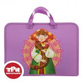 Папка для тетрадей КОМУС Три богатыря Любава,А4,молн,руч,пласт,75мм,ПТ 14-4 Папка для тетрадей КОМУС Три богатыря Любава,А4,молн,руч,пласт,75мм,ПТ 14-4