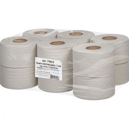 Бумага туалетная в рулонах 1-слойная 12 рулонов по 140 метров Бумага туалетная в рулонах 1-слойная 12 рулонов по 140 метров