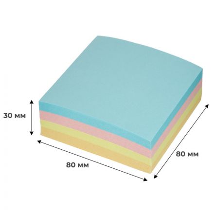 Блок для записей Attache 80x80 мм разноцветный (плотность 80 г/кв.м) Блок для записей Attache 80x80 мм разноцветный (плотность 80 г/кв.м)