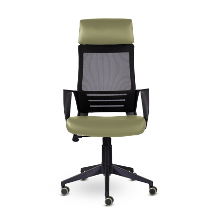 Кресло М-811 Альт/Alt blackPL Ср S-0416 (светло-зеленый)