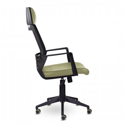 Кресло М-811 Альт/Alt blackPL Ср S-0416 (светло-зеленый)