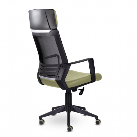 Кресло М-811 Альт/Alt blackPL Ср S-0416 (светло-зеленый)