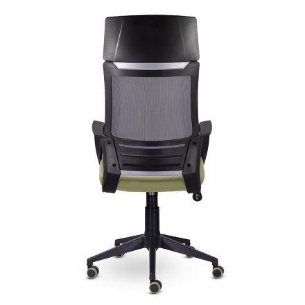 Кресло М-811 Альт/Alt blackPL Ср S-0416 (светло-зеленый)