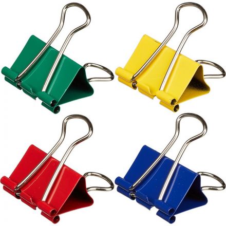 Зажимы для бумаг Attache 32 мм цветные (12 штук в упаковке) Зажимы для бумаг Attache 32 мм цветные (12 штук в упаковке)