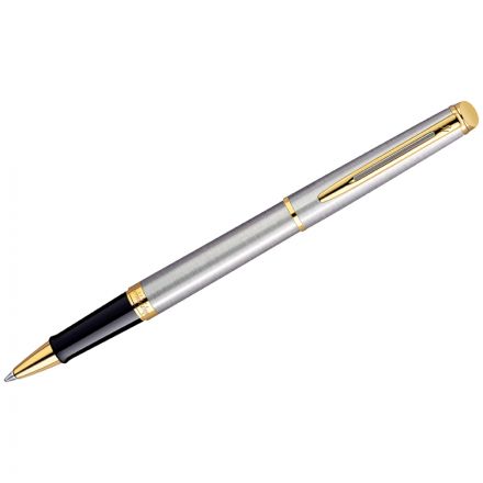 Ручка-роллер Waterman "Hemisphere Stainless Steel GT" черная, 0,8мм, подарочная упаковка Ручка-роллер Waterman "Hemisphere Stainless Steel GT" черная, 0,8мм, подарочная упаковка