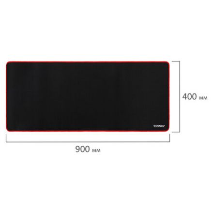 Коврик для мыши и клавиатуры большой SONNEN "BLACK TITAN XXL" 900х400х3 мм, черный, 513959 Коврик для мыши и клавиатуры большой SONNEN "BLACK TITAN XXL" 900х400х3 мм, черный, 513959