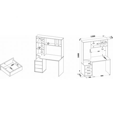 Стол компьютерный Сокол КСТ-16  Венге/беленый дуб