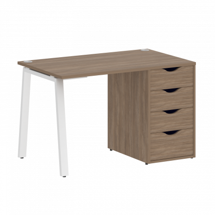 Home Office Стол письменный VR.SP-3-118.4.A Дуб аризона/Белый металл 1180*720*750