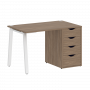 Home Office Стол письменный VR.SP-3-118.4.A Дуб аризона/Белый металл 1180*720*750