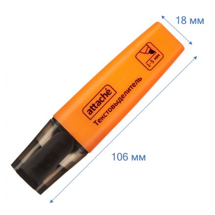 Текстовыделитель Attache Colored оранжевый (толщина линии 1-5 мм) Текстовыделитель Attache Colored оранжевый (толщина линии 1-5 мм)