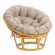 Кресло Папасан/Papasan (23/01 W) /с подушкой и ремешками/ 115х101х104см, медовый, подушка рогожка, меланж Кресло Папасан/Papasan (23/01 W) /с подушкой и ремешками/ 115х101х104см, медовый, подушка рогожка, меланж