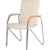 Конференц-кресло UA_EChair SAMBA Chrome к/з бежев./бук (V-18 1.007) Конференц-кресло UA_EChair SAMBA Chrome к/з бежев./бук (V-18 1.007)