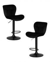 Набор 2 шт Стул барный DOBRIN BARNY BLACK, черный велюр (MJ9-101)