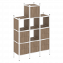 Loft Прямой стеллаж наборный VR.L-18 Дуб аризона/Белый металл 1278*446*1869